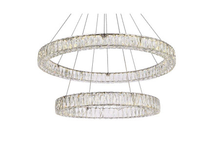 Elegant Monroe 5 Tier Led Chandelier - Chrome, L 36" (3503G36C)