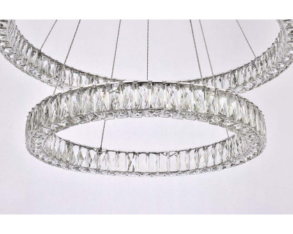 Elegant Monroe 5 Tier Led Chandelier - Chrome, L 36" (3503G36C)