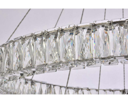 Elegant Monroe 5 Tier Led Chandelier - Chrome, L 36" (3503G36C)