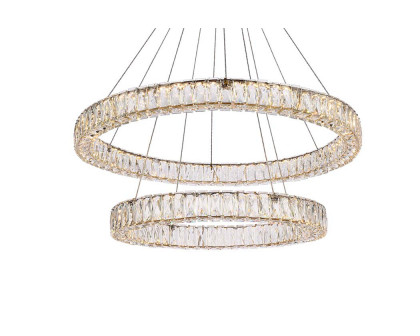 Elegant Monroe 5 Tier Led Chandelier - Gold, L 36" (3503G36G)