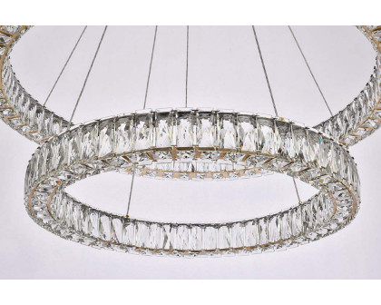 Elegant Monroe 5 Tier Led Chandelier - Gold, L 36" (3503G36G)