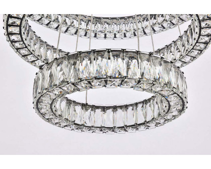 Elegant Monroe 5 Tier Led Chandelier - Black, L 32" (3503G3LBK)