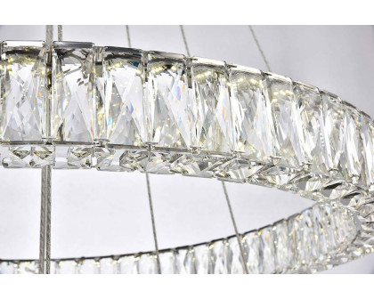 Elegant Monroe 5 Tier Led Chandelier - Chrome, L 31.5" (3503G3LC)