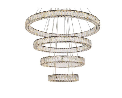 Elegant Monroe 5 Tier Led Chandelier - Black, L 41" (3503G41BK)