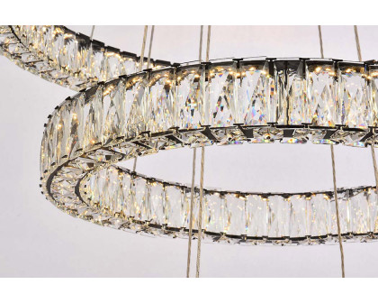 Elegant Monroe 5 Tier Led Chandelier - Black, L 41" (3503G41BK)