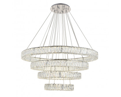 Elegant Monroe 5 Tier Led Chandelier - Chrome, L 41" (3503G41C)