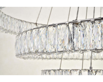 Elegant Monroe 5 Tier Led Chandelier - Chrome, L 41" (3503G41C)