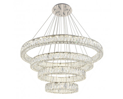 Elegant Monroe 5 Tier Led Chandelier - Chrome, L 41" (3503G41C)