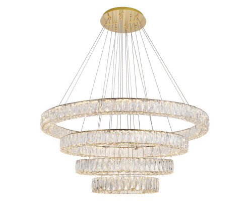 Elegant Monroe 5 Tier Led Chandelier - Gold, L 41" (3503G41G)