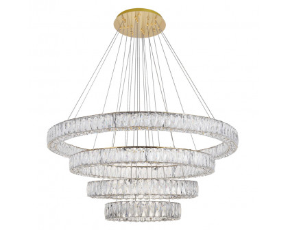 Elegant Monroe 5 Tier Led Chandelier - Gold, L 41" (3503G41G)