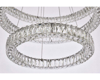 Elegant Monroe 5 Tier Led Chandelier - Chrome, L 41" (3503G41LC)