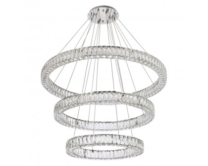 Elegant Monroe 5 Tier Led Chandelier - Chrome, L 41" (3503G41LC)