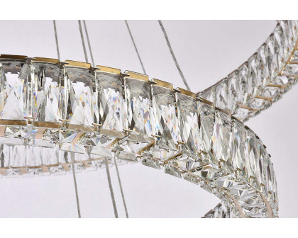 Elegant Monroe 5 Tier Led Chandelier - Gold, L 41" (3503G41LG)