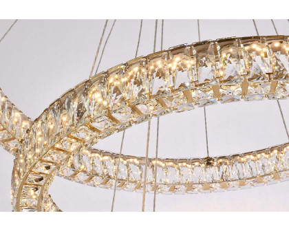 Elegant Monroe 5 Tier Led Chandelier - Gold, L 41" (3503G41LG)