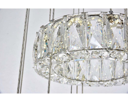 Elegant Monroe 5 Tier Led Chandelier - Chrome, L 25.6" (3503G5LC)