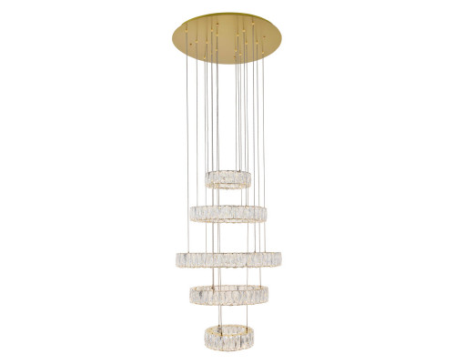 Elegant Monroe 5 Tier Led Chandelier - Gold, L 25.6" (3503G5LG)