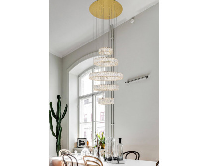 Elegant Monroe 5 Tier Led Chandelier - Gold, L 25.6" (3503G5LG)