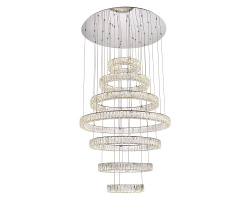 Elegant Monroe 5 Tier Led Chandelier - Chrome, L 40" (3503G7LC)