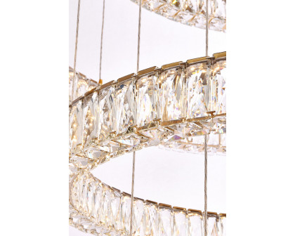 Elegant Monroe 5 Tier Led Chandelier - Gold, L 40" (3503G7LG)