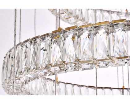 Elegant Monroe 5 Tier Led Chandelier - Gold, L 40" (3503G7LG)