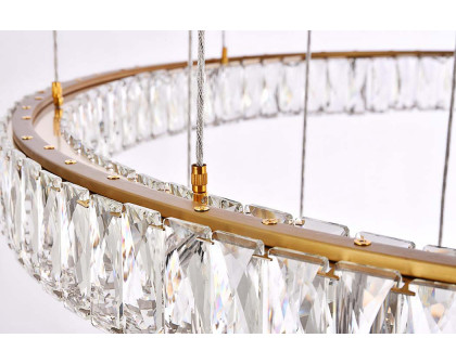 Elegant Monroe 5 Tier Led Chandelier - Gold, L 40" (3503G7LG)