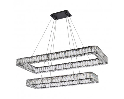 Elegant Pendant Light - Black, L 42", 2 Lights (3504G42L2BK)