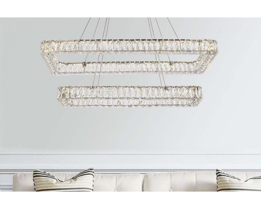 Elegant Pendant Light - Chrome, L 42", 2 Lights (3504G42L2C)