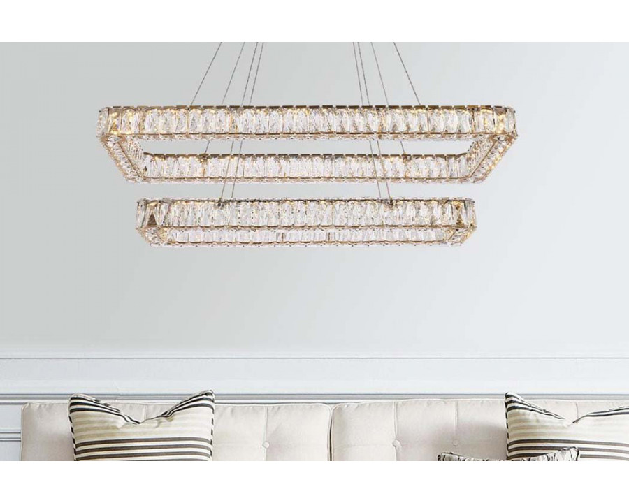 Elegant Pendant Light - Gold, L 42", 2 Lights (3504G42L2G)