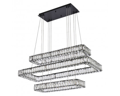 Elegant Pendant Light - Black, L 42", 3 Lights (3504G42L3BK)