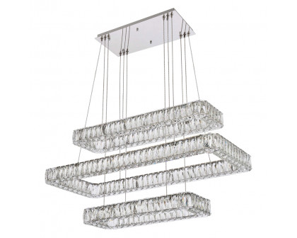 Elegant Pendant Light - Chrome, L 42", 3 Lights (3504G42L3C)