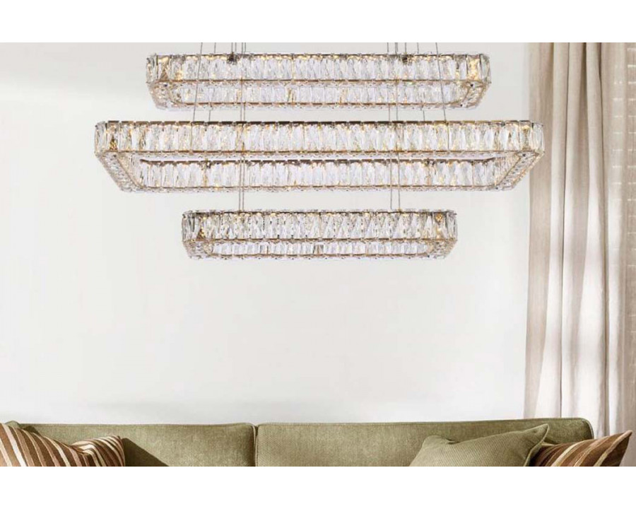 Elegant Pendant Light - Gold, L 42", 3 Lights (3504G42L3G)