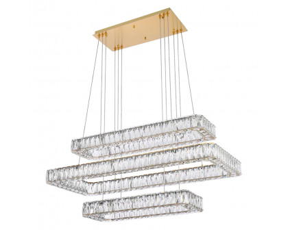 Elegant Pendant Light - Gold, L 42", 3 Lights (3504G42L3G)