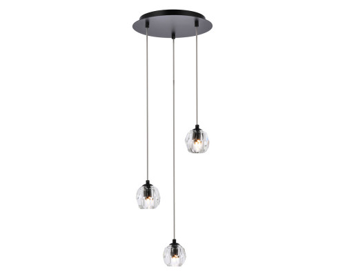 Elegant Eren 1 Light Pendant - Black, L 12" (3505D12BK)