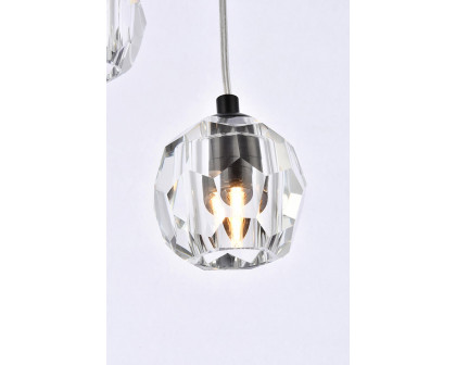 Elegant Eren 1 Light Pendant - Black, L 12" (3505D12BK)