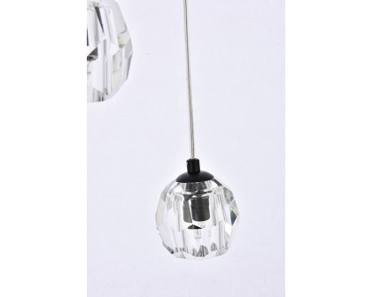 Elegant Eren 1 Light Pendant - Black, L 12" (3505D12BK)