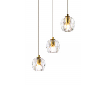 Elegant Eren 1 Light Pendant - Gold, L 12" (3505D12G)