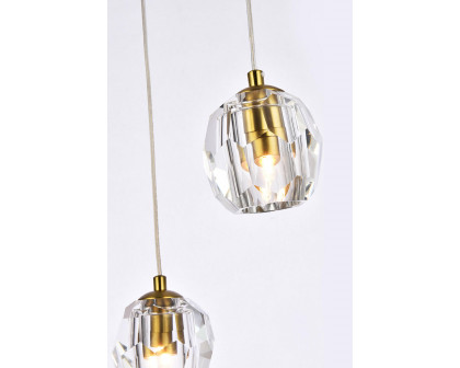 Elegant Eren 1 Light Pendant - Gold, L 12" (3505D12G)