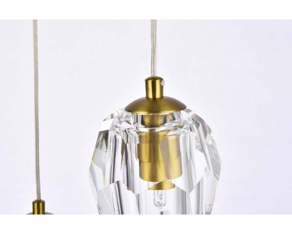 Elegant Eren 1 Light Pendant - Gold, L 12" (3505D12G)