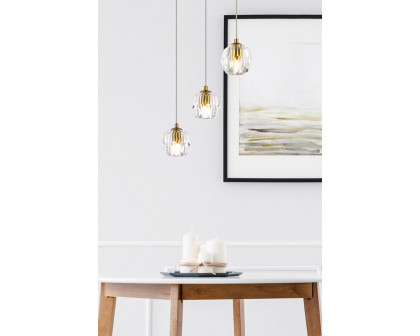 Elegant Eren 1 Light Pendant - Gold, L 12" (3505D12G)