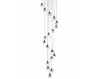 Elegant Eren 1 Light Pendant - Black, L 20" (3505D20BK)