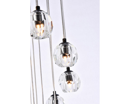 Elegant Eren 1 Light Pendant - Black, L 20" (3505D20BK)