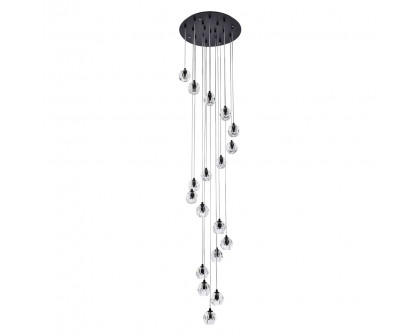 Elegant Eren 1 Light Pendant - Black, L 20" (3505D20BK)