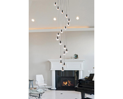 Elegant Eren 1 Light Pendant - Black, L 20" (3505D20BK)