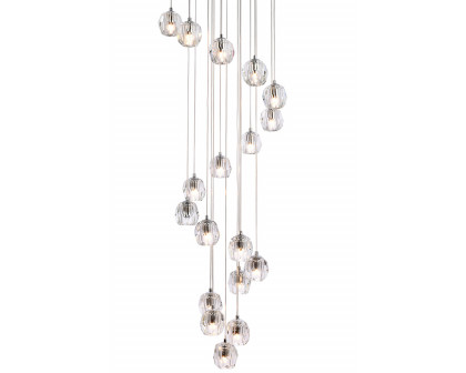 Elegant Eren 1 Light Pendant - Chrome, L 20" (3505D20C)