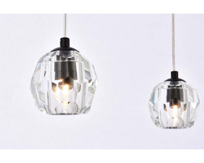 Elegant Eren 1 Light Pendant - Black, L 28" (3505D28BK)