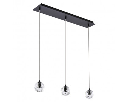 Elegant Eren 1 Light Pendant - Black, L 28" (3505D28BK)