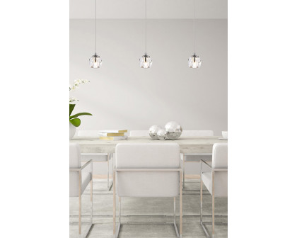 Elegant Eren 1 Light Pendant - Chrome, L 28" (3505D28C)