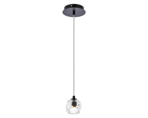 Elegant Eren 1 Light Pendant - Black, L 5.5" (3505D6BK)