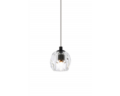 Elegant Eren 1 Light Pendant - Black, L 5.5" (3505D6BK)