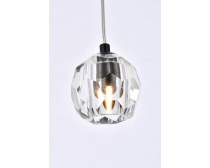 Elegant Eren 1 Light Pendant - Black, L 5.5" (3505D6BK)